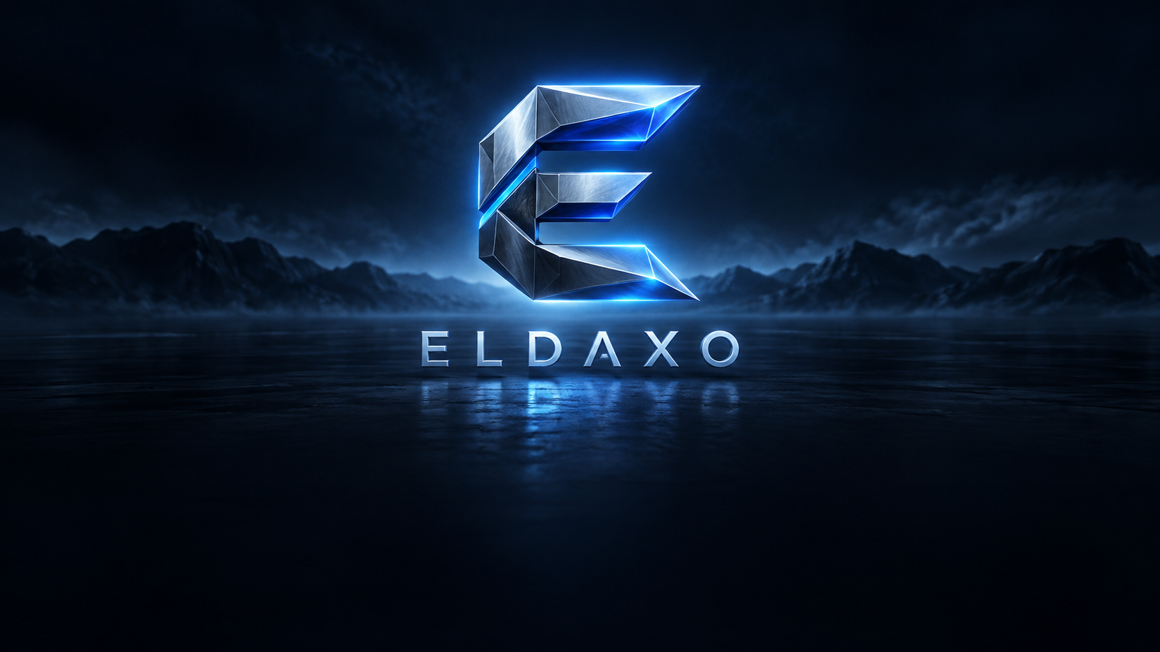 ELDAXO – blau leuchtendes Emblem